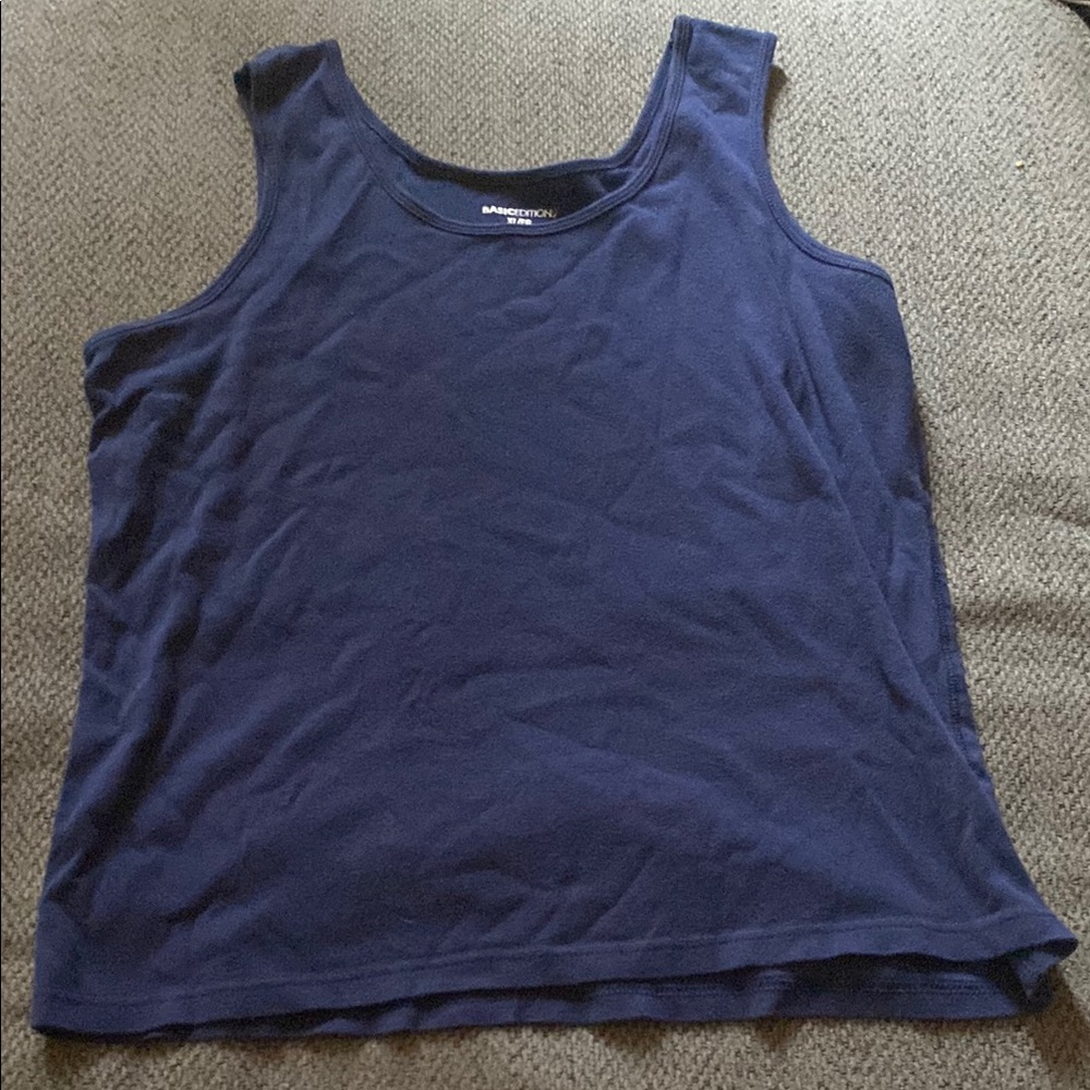 Danskin Blue Boxy Sleeveless Tank Top
